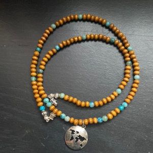 Earth charm necklace
